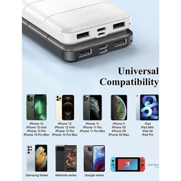 2 Pack Portable Charger Power Bank 1500mAh Dual USB - Picture 6 of 14